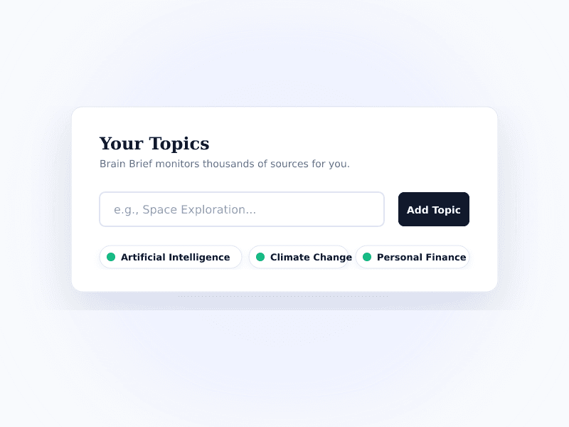 Pick your topics